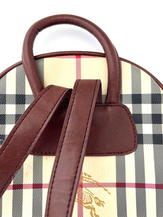 Burberry Blue Label Nova Check Plaid Backpack Y2K Vintage Japan Exclusive main image 14